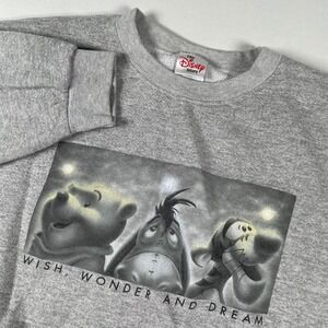 Disney Store Winnie‎ The Pooh Sweatshirt Wish Wonder Dream Graphic L